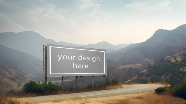 PSD Дизайн макета рекламного щита для рекламного плаката о природе вашего бренда в метро Генеративный AI