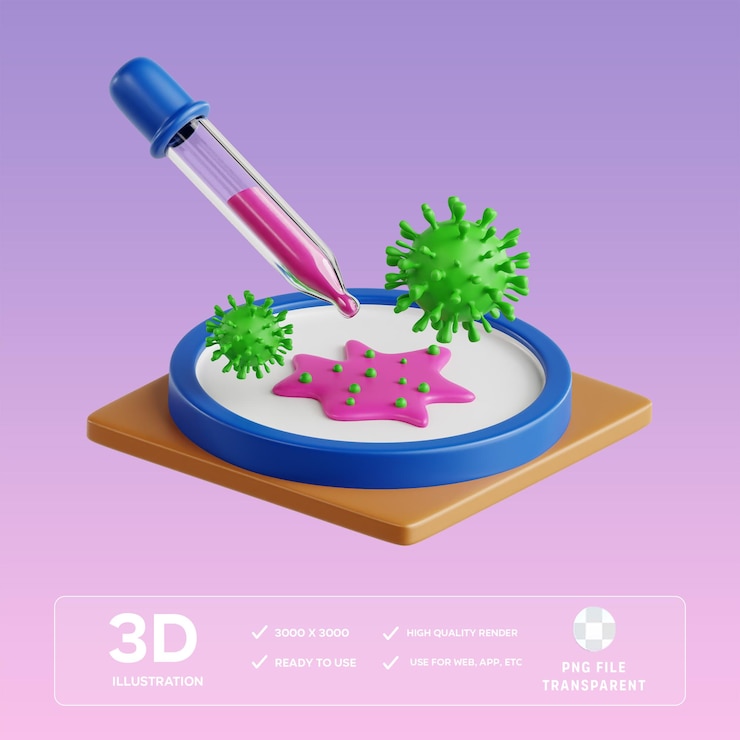 PSD psd biology 3d illustration