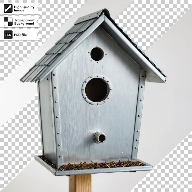 PSD psd bird house on transparent background with editable mask layer