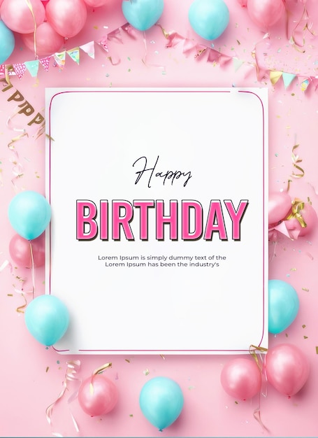 PSD psd birthday background banner design template