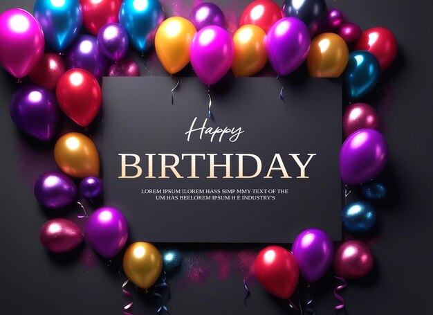 PSD psd birthday banner background design template