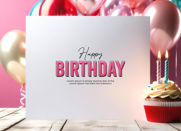 Modello di background design per banner di compleanno psd