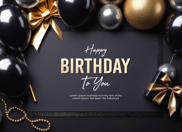 PSD psd birthday banner background design template