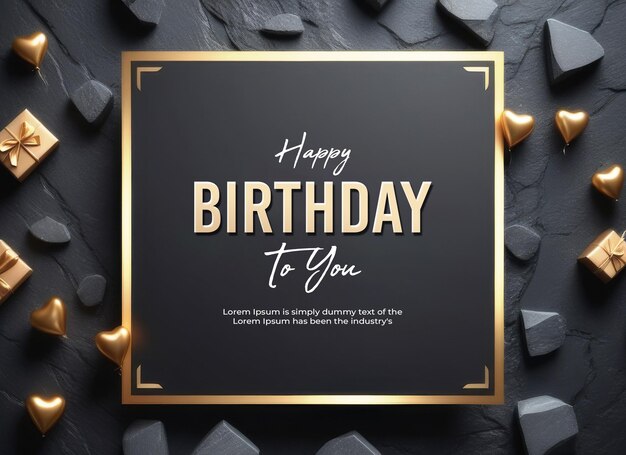 PSD psd birthday banner background design template