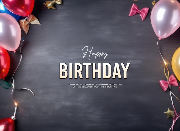 Psd birthday banner background template design