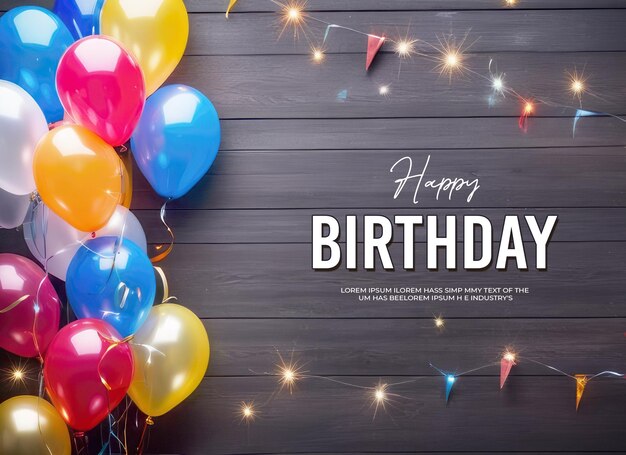 PSD psd birthday banner background template design