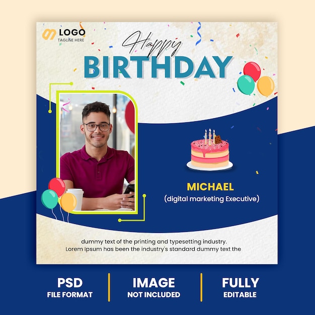 PSD psd birthday social media poster