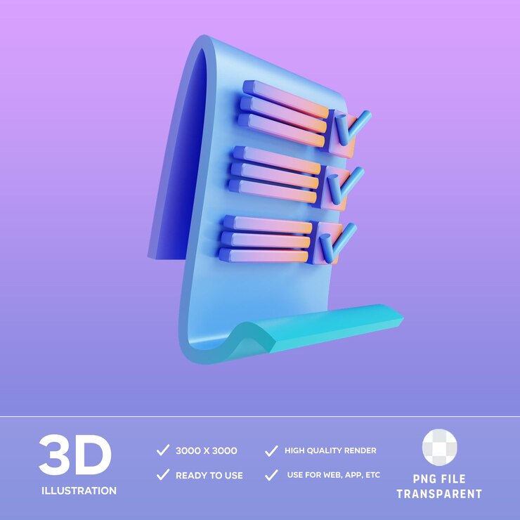 PSD список проверки биткойнов psd 3d иллюстрация