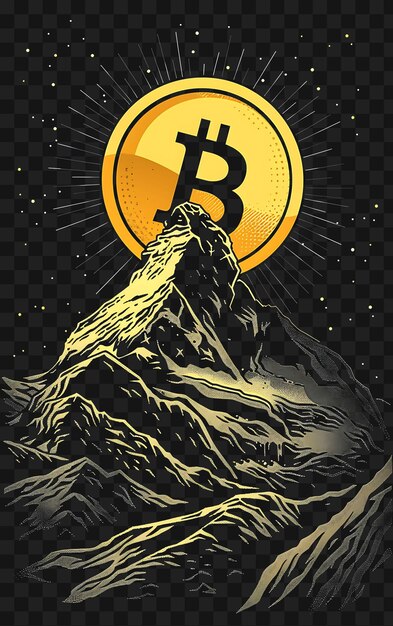 Psd bitcoin and cryptocurrency art discover neon posters banners flyers for tshirt design collage