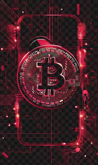 PSD psd bitcoin and cryptocurrency art discover neon posters banners flyers for tshirt design collage