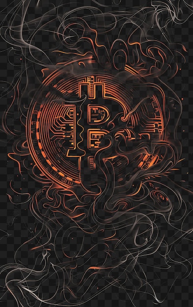 Psd bitcoin en cryptocurrency kunst ontdek neon posters banners flyers voor tshirt design collage