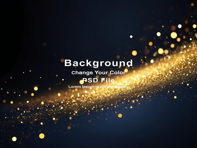 PSD psd black background abstract glitter lights gold and black bokeh background black texture dark