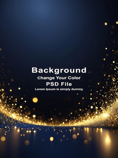 PSD psd black background abstract glitter lights gold and black bokeh background black texture dark