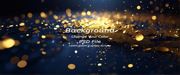 PSD psd black background abstract glitter lights gold and black bokeh background black texture dark