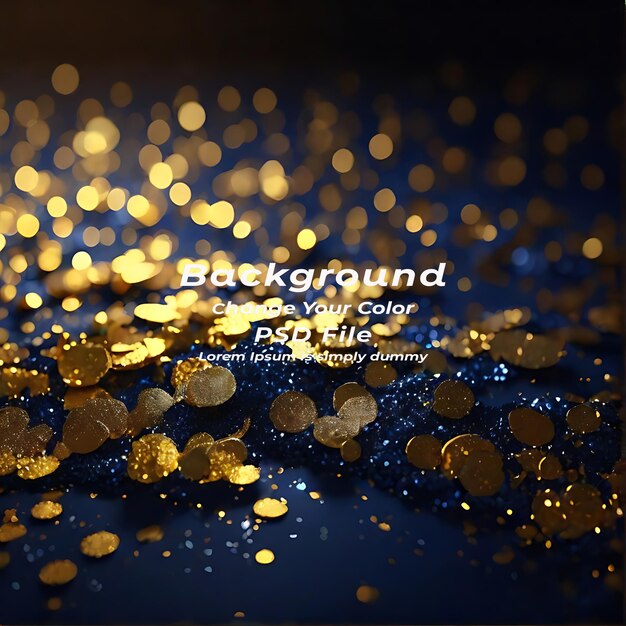 PSD psd black background abstract glitter lights gold and black bokeh background black texture dark