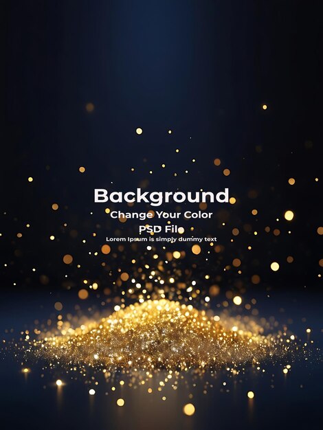 PSD psd black background abstract glitter lights gold and black bokeh background black texture dark