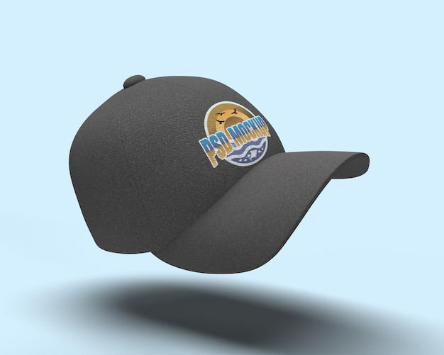 PSD Black Baseball Hat Cap Mockup