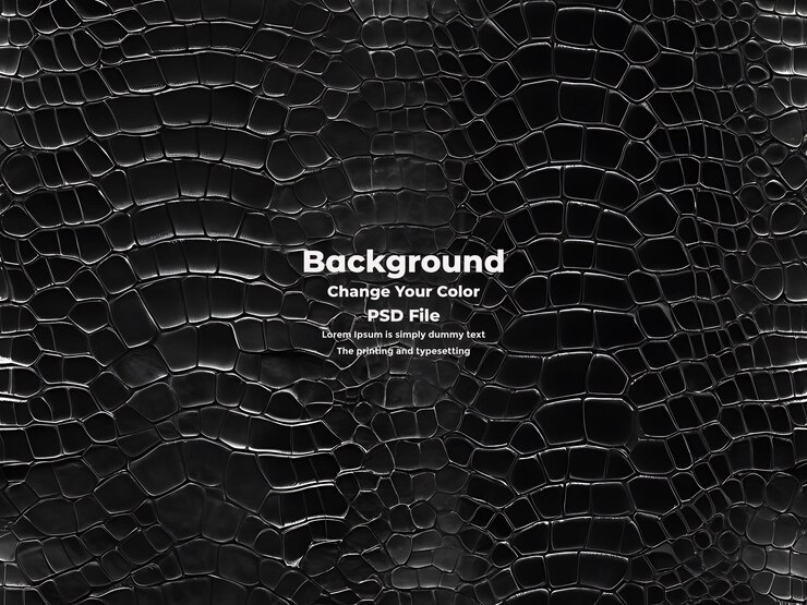 PSD psd black crocodile leather leather closeup texture flat lay background