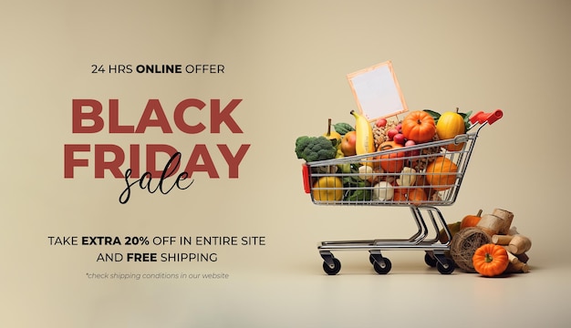 Psd black friday event banner poster