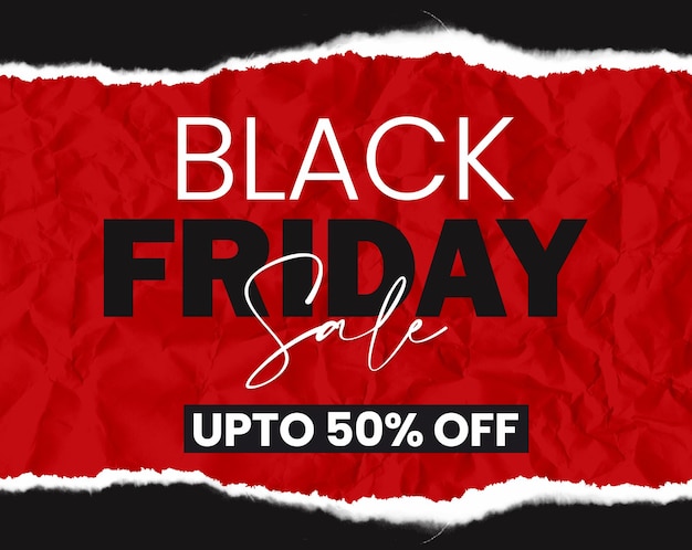 psd black friday sale banner with editable promo Black Friday sale template for social media post