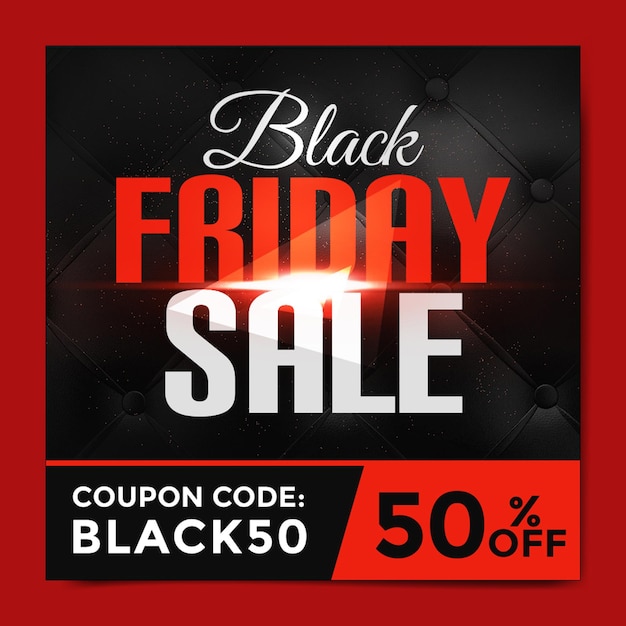 PSD psd black friday sale social media post and banner