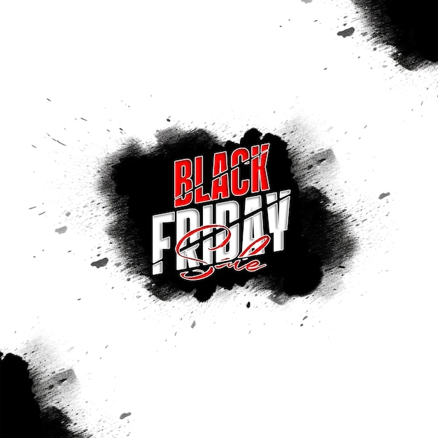 Psd black friday sale with brush and texture background