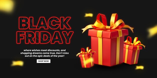 PSD modello di post sui social media psd per il black friday