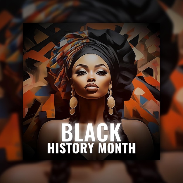 PSD psd black history month social media banner post template design