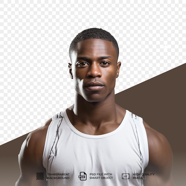 PSD psd black man isolated on transparent background