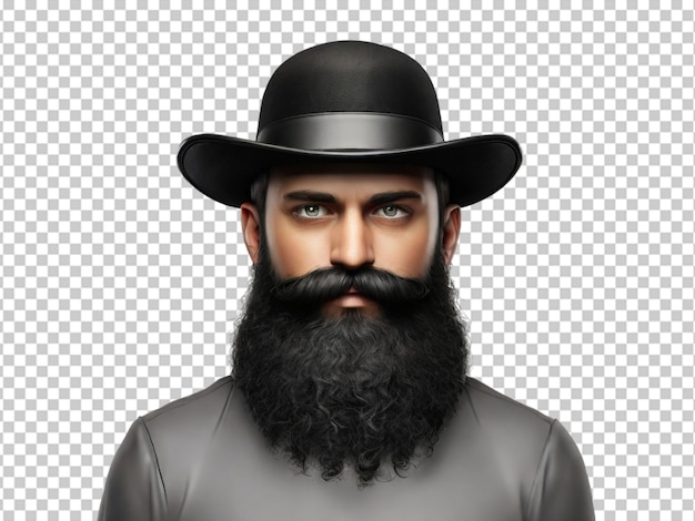 PSD psd of a black mustache and beared