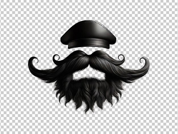 PSD psd of a black mustache and beared