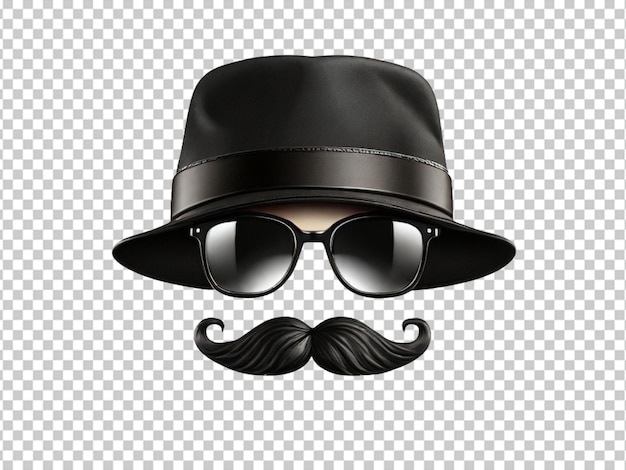 PSD psd of a black mustache and beared