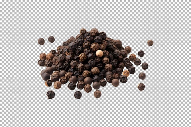 PSD psd black pepper heap isolated on transparent background