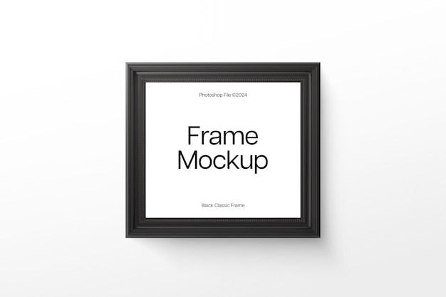 PSD Black Photo Frame Mockup Design