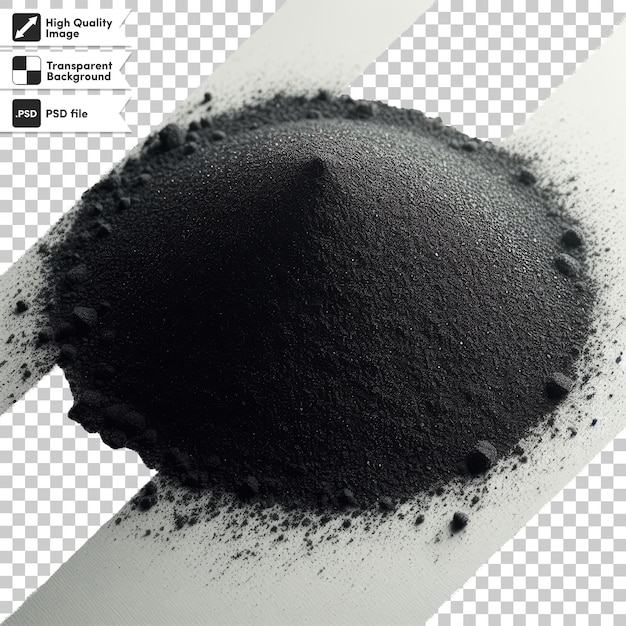 PSD psd black powder on transparent background with editable mask layer