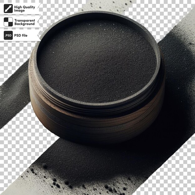 PSD psd black powder on transparent background with editable mask layer