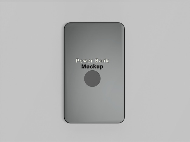 Psd black power bank mockup