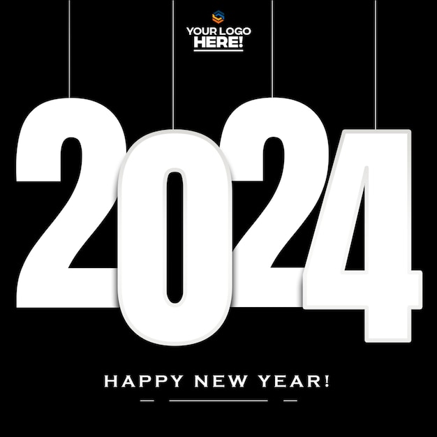 PSDブラックテーマ2024 新年あけましておめでとう