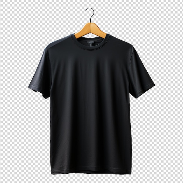 PSD Мокет черной футболки изолированный на белой