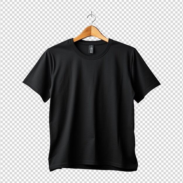 PSD psd black tshirt mockup isolated on white