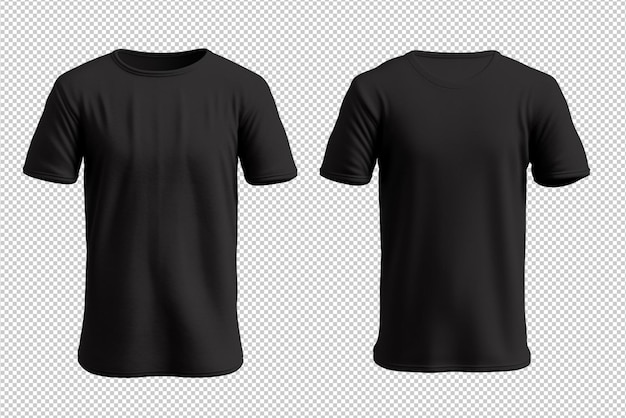 PSD psd black tshirt mockup with two different side views