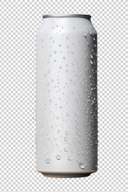 PSD blank aluminium soda geïsoleerd op een witte achtergrond