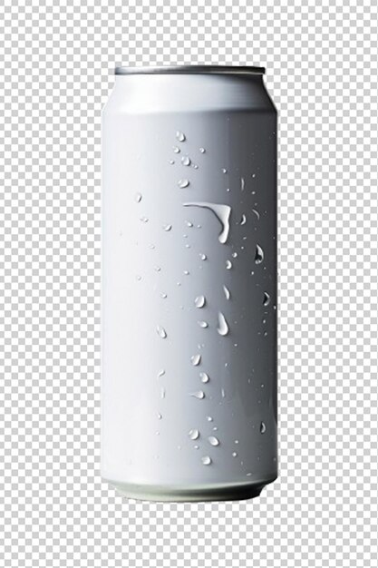 PSD blank aluminum soda isolated on a white background