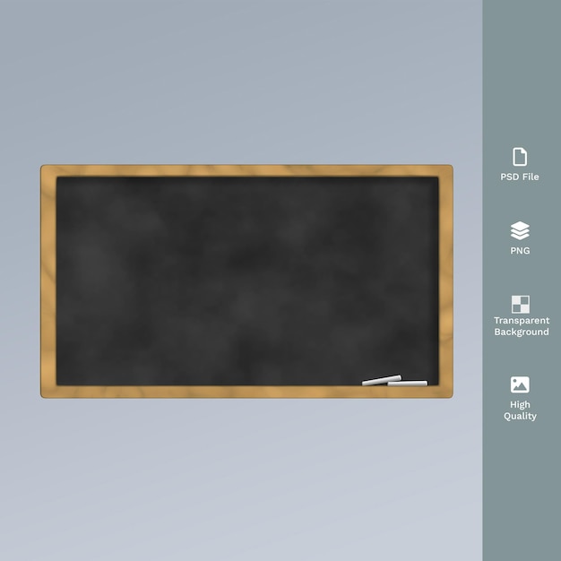 PSD blank chalk board 3d