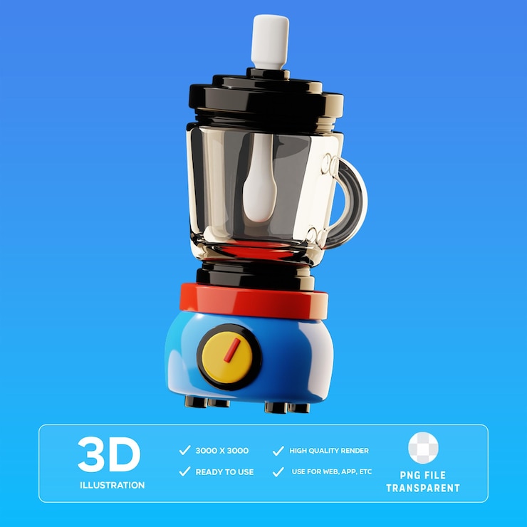 PSD psd blender 3d-illustratie