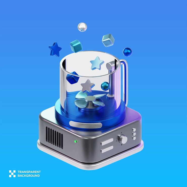 PSD иллюстрация микшера psd 3d
