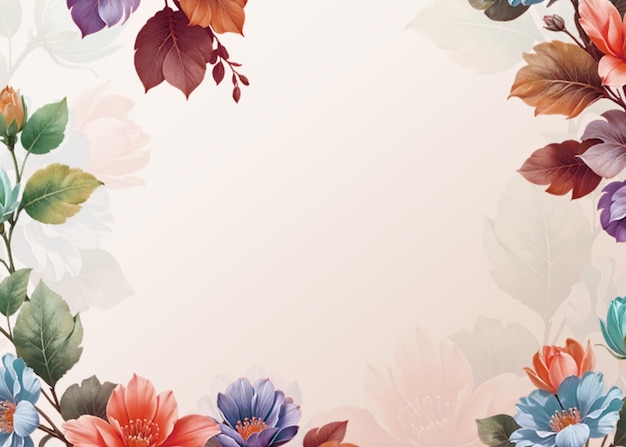 psd bloemen achtergrond sjabloon