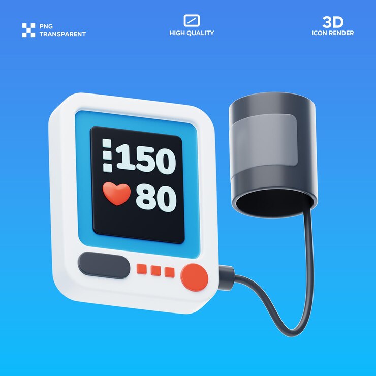 PSD psd blood pressure monitor 3d illustration