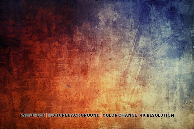 PSD Blue and orange grunge textured background