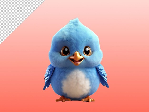 PSD psd of a blue bird on transparent background